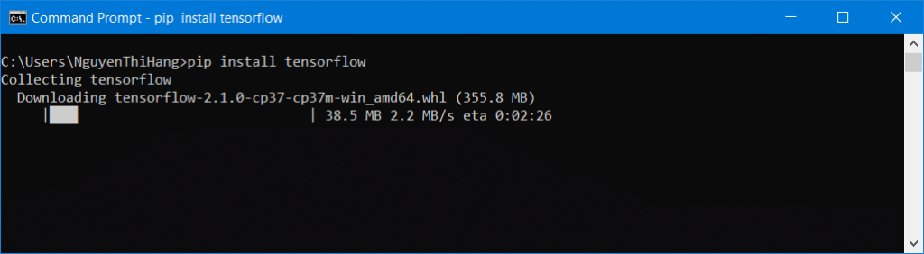 Hướng dẫn cài đặt Tensorflow với Python trên Window OS